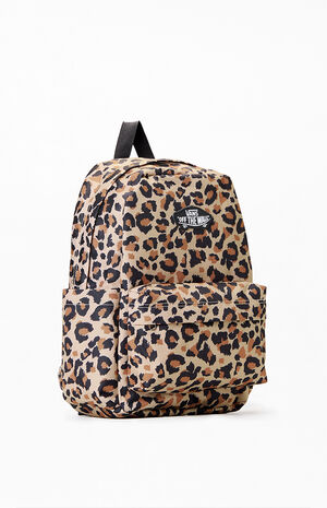 Kids Old Skool Leopard Backpack image number 3