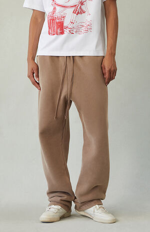 Brown Washed Baggy Sweatpants image number 3