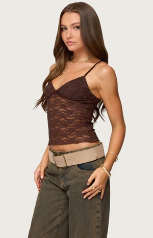 Eira Sheer Lace Tank Top image number 2