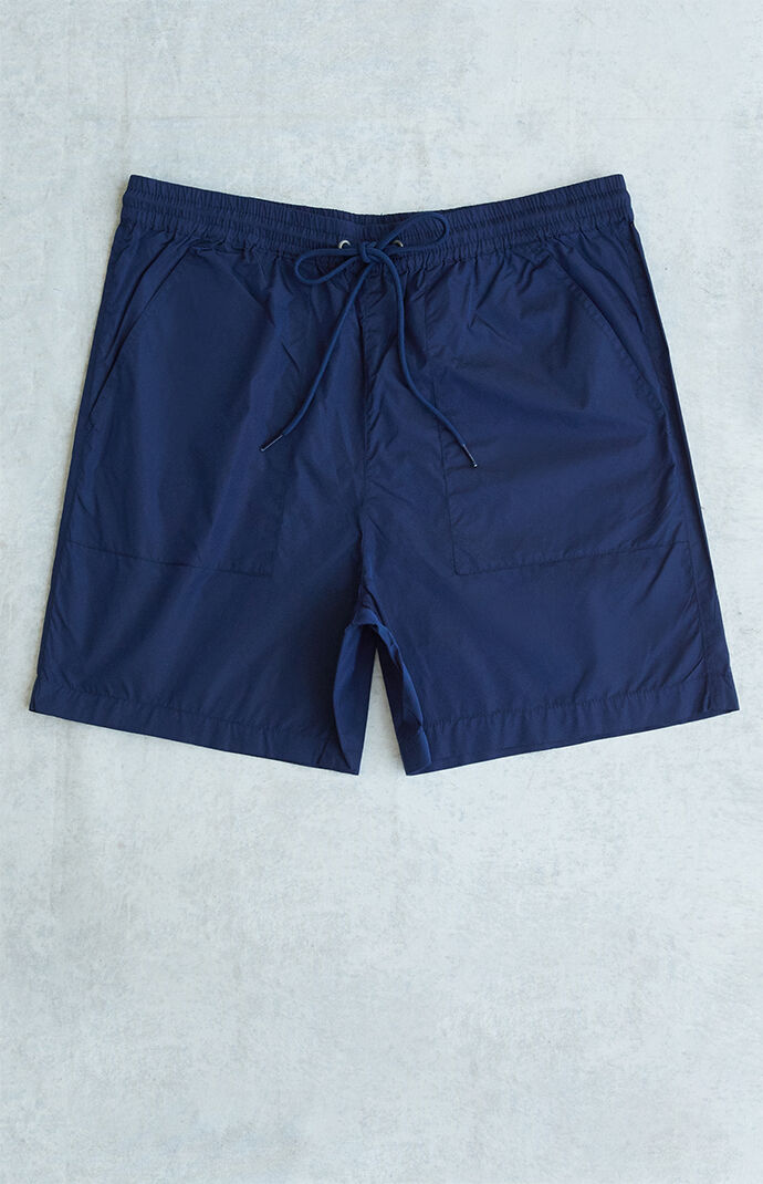 Blue Nylon Volley Shorts