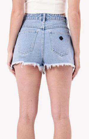 High Waisted Relaxed Denim Shorts image number 2