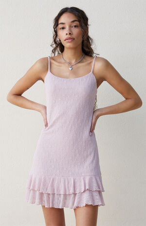 Emma Lace Tiered Mini Dress image number 1