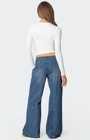 Charlie Panel Stitch Low Rise Jeans Charlie Panel Stitch Low Rise Jeans image number 5
