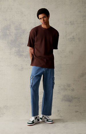 Eco Indigo Baggy Cargo Jeans image number 1