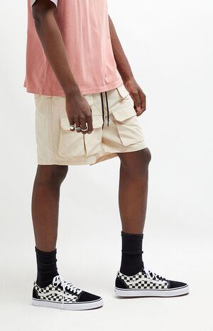 Stone Nylon Cargo Shorts image number 3