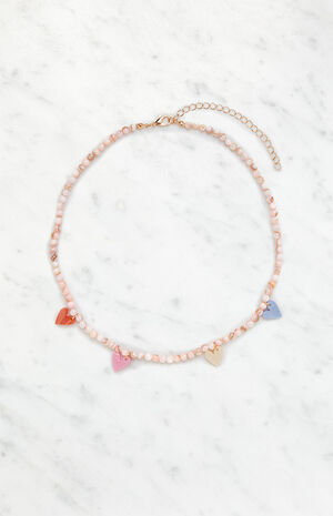 Beaded Heart Necklace image number 3