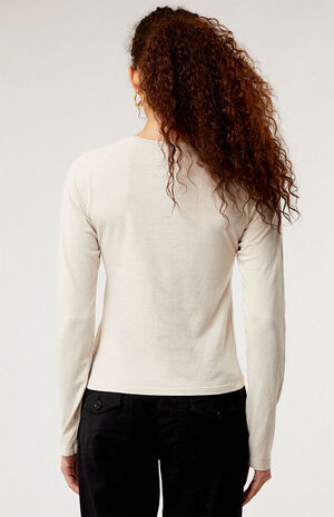 Je t'aime Watercolor Flower Long Sleeve T-Shirt image number 4