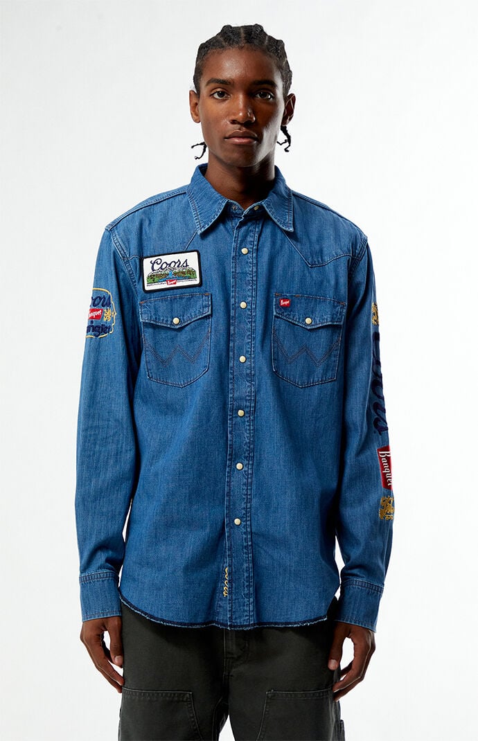 トップス Bowling Shirt - Bird Embroidery Denim Bowling Shirt - Bird Embroidery Denim The new bowling shirt