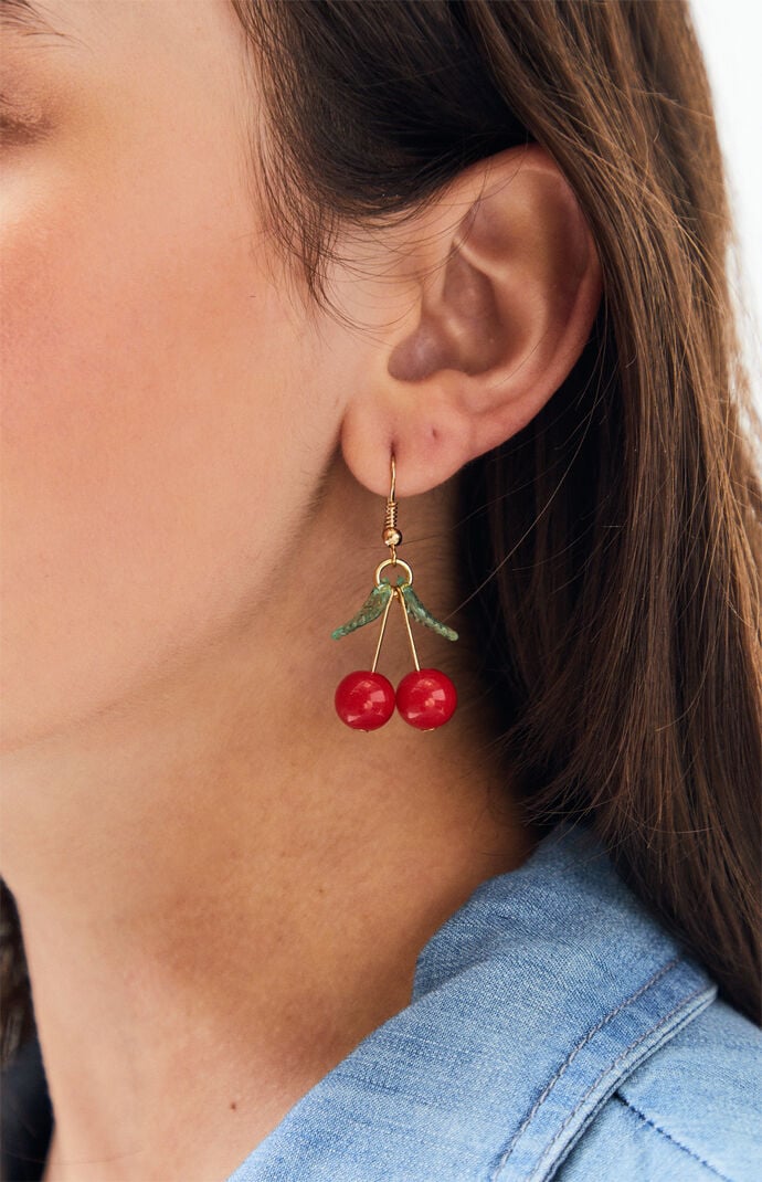 Cherry earrings brandy melville discount