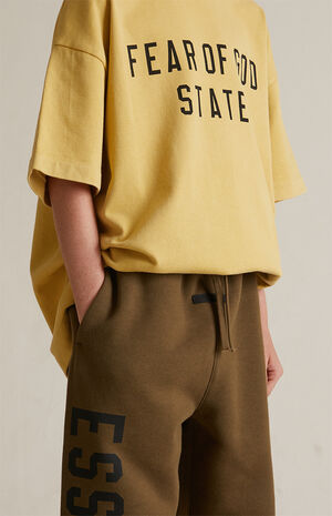 Kids Olive Fleece Relaxed Sweatpants image number 5