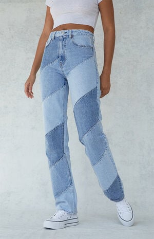 Eco Diagonal Seam '90s Boyfriend Jeans image number 3