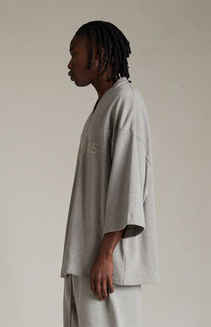 Dark Heather Oatmeal Heavy Football T-Shirt image number 2