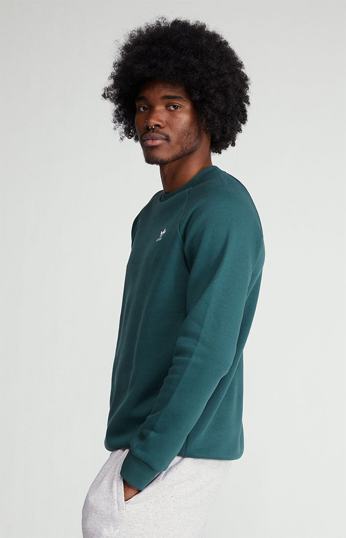 adidas Green Essentials Crew Neck Sweatshirt PacSun