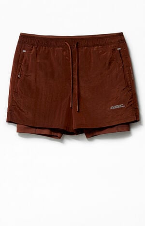 Active Burnt Orange Ripstop Running Shorts