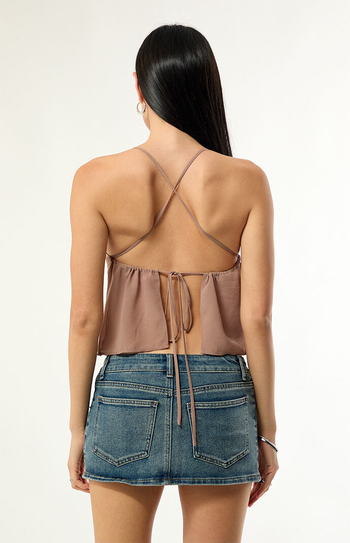 Edikted Sorina Embellished V Neck Top