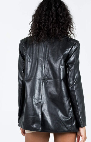 Jocelyn Faux Leather Blazer image number 4