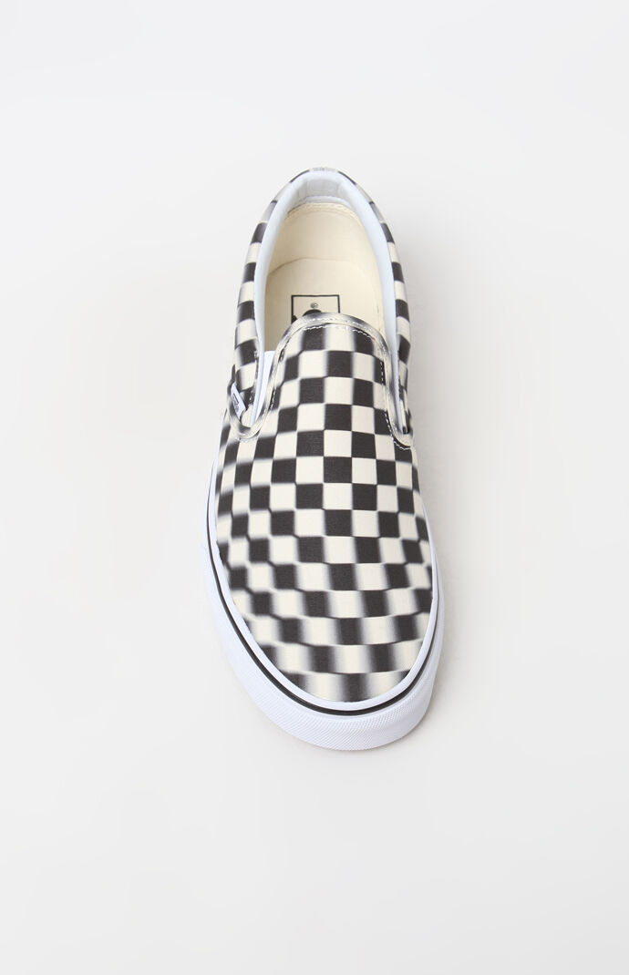 smeared checkered vans