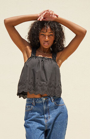 Aspyn Embroidered Tank Top image number 3