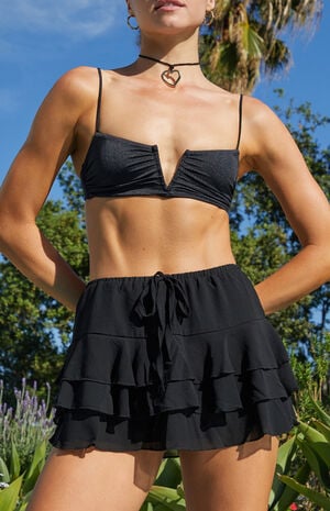 Black Ocean Shine Bralette Bikini Top