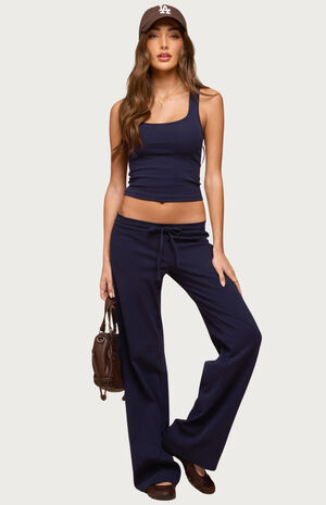 Linda Ribbed Scoop Neck Tank Top image number 5