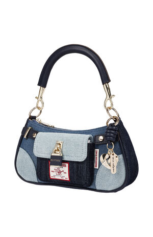 Color Block Denim Shoulder Bag image number 3