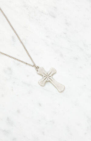 Silver Cross Necklace image number 2