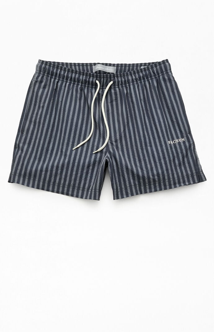 Pacsun DriftÂ StripedÂ Seersucker 5" Swim Trunks