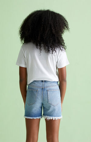 Medium Indigo Denim Shorts image number 5