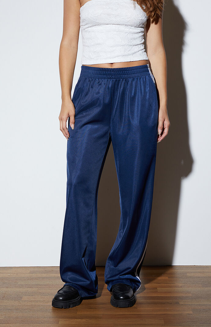 Pacsun side stripe tricot black track pants on sale