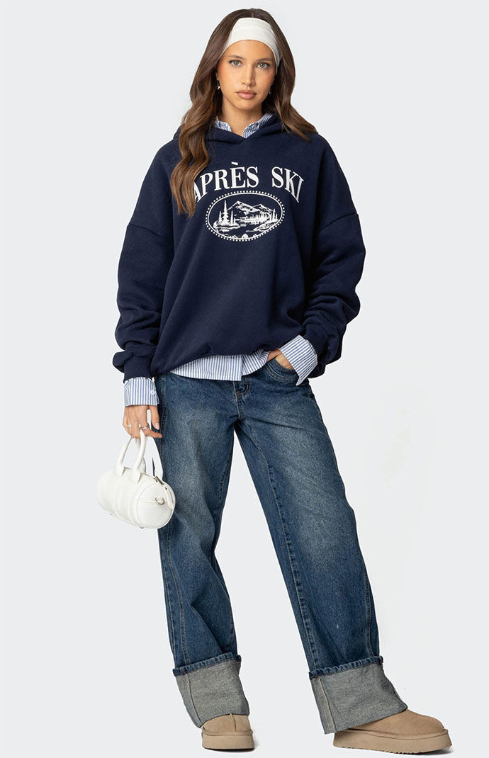 Oversized ski hoodie clearance