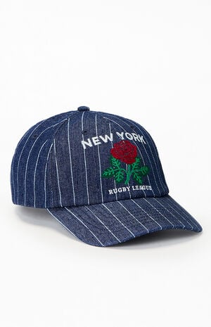 Pinstripe Denim NY Rugby League Dad Hat image number 1