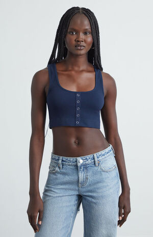 Snap Front Seamless Tank Top image number 2