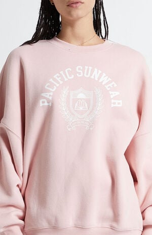 Pacific Sunwear Crest Crew Neck Sweatshirt