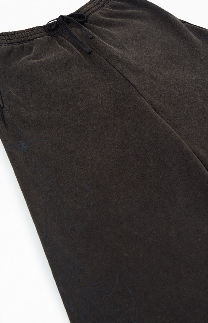 Civil Washed Black Cropped Baggy Sweatpants