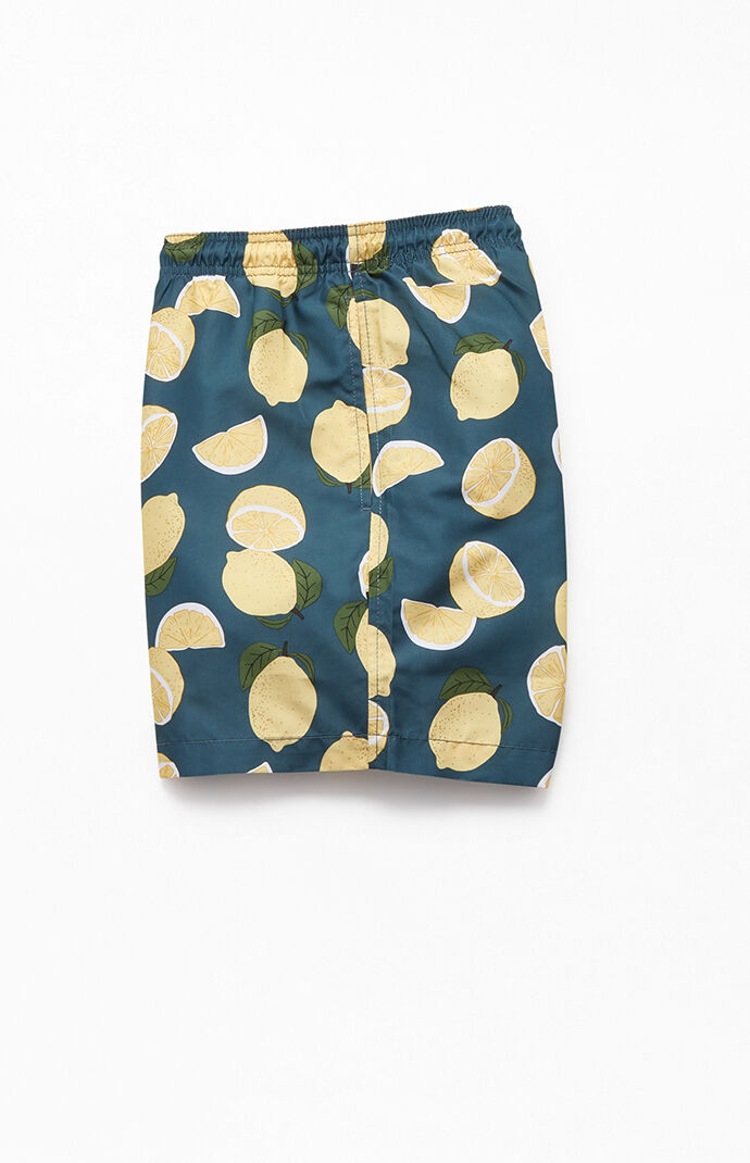 mens lemon swim trunks