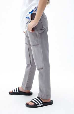 Gray Knee Patch Carpenter Pants image number 3