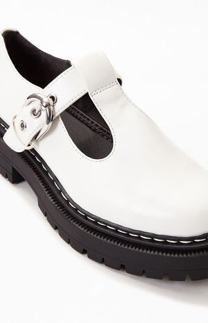 Women's White Emelia Platform Loafers image number 6