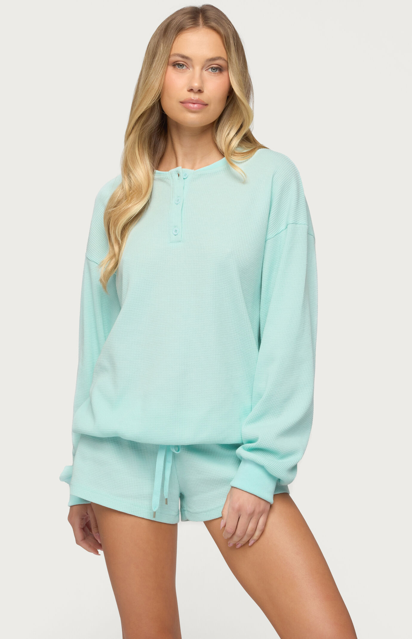 Edikted Baila Waffle Henley Top
