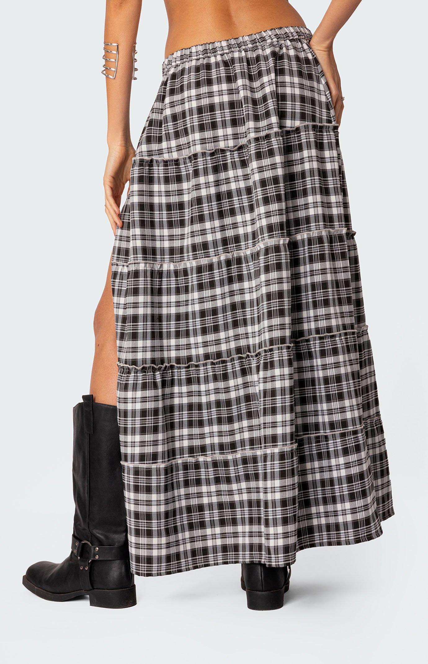 Black and white plaid skirt pacsun shop