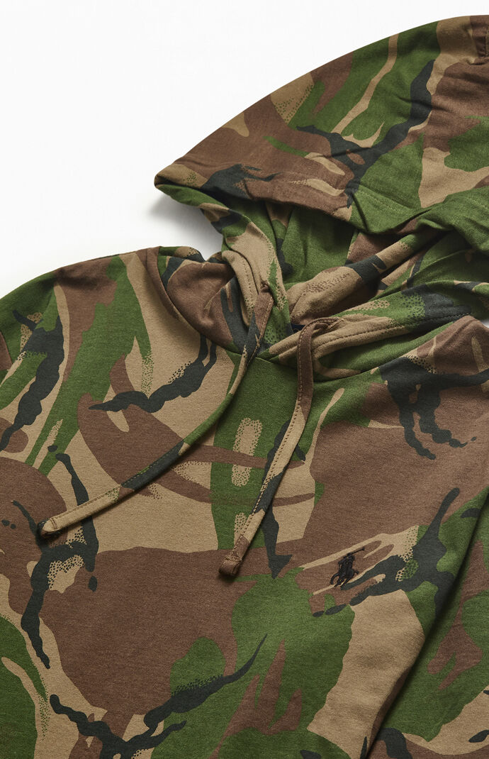 Camo Hooded Long Sleeve T-Shirt