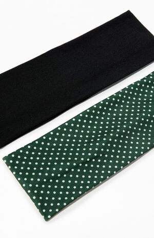 2 Pack Polka Dot & Solid Headbands image number 2