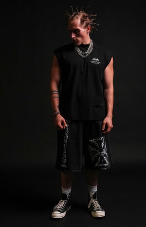 x Civil Active Iron Skull Sweat Shorts image number 1