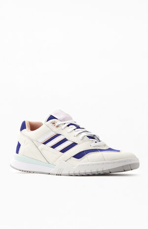 White & Purple A.R. Trainer Shoes image number 1