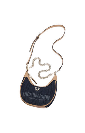 Bailey Dark Denim and Faux Leather Hobo Bag image number 2