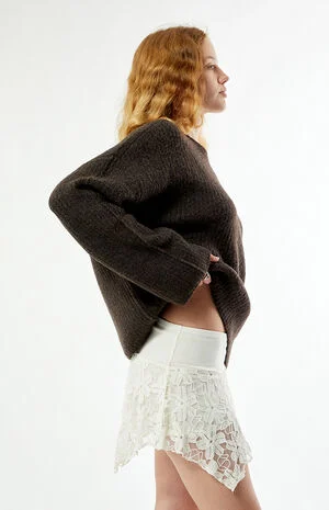 Asymmetrical Floral Mini Skort image number 4