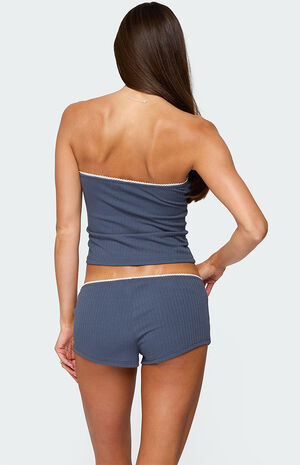 Isela Contrast Pointelle Tube Top image number 5