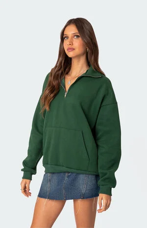 Oversized Quarter Zip Sweatshirt image number 5