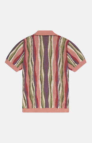 Rose Rippled Short Sleeve Polo Cardigan image number 2