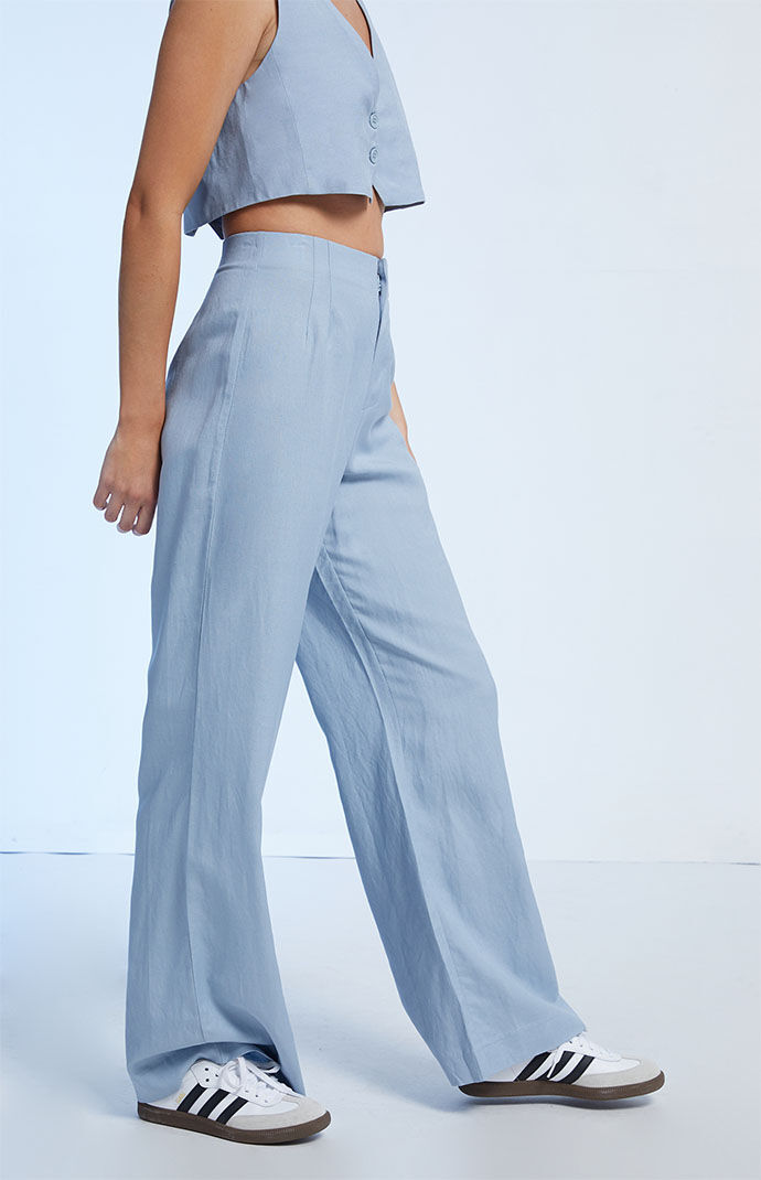 【Anyone more】Hearts Linen Cotton Wide Pants LA Hearts Linen Wide Leg Trousers | PacSun