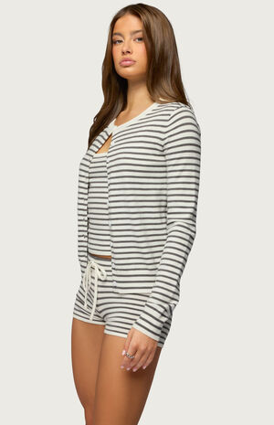 Lillian Striped Button Up Knit Cardigan image number 2